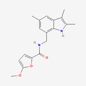 5-methoxy-N-[(2,3,5-trimethyl-1H-indol-7-yl)methyl]-2-furamide