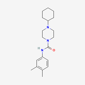 4-cyclohexyl-N-(3,4-dimethylphenyl)piperazine-1-carboxamide