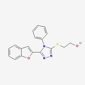 2-{[5-(1-benzofuran-2-yl)-4-phenyl-4H-1,2,4-triazol-3-yl]thio}ethanol