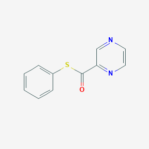 molecular formula C11H8N2OS B053521 S-phenyl pyrazine-2-carbothioate CAS No. 121761-15-7