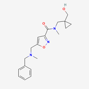 5-{[benzyl(methyl)amino]methyl}-N-{[1-(hydroxymethyl)cyclopropyl]methyl}-N-methylisoxazole-3-carboxamide