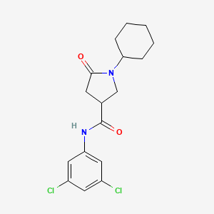 1-Cyclohexyl-N-(3,5-dichlorophenyl)-5-oxopyrrolidine-3-carboxamide