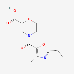 4-[(2-ethyl-4-methyl-1,3-oxazol-5-yl)carbonyl]-2-morpholinecarboxylic acid