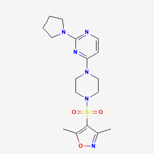 4-{4-[(3,5-dimethyl-4-isoxazolyl)sulfonyl]-1-piperazinyl}-2-(1-pyrrolidinyl)pyrimidine