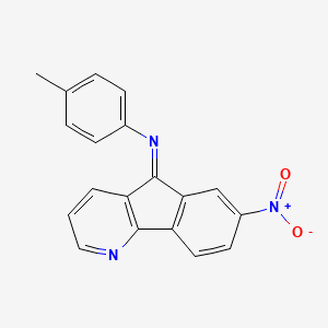 (5Z)-N-(4-METHYLPHENYL)-7-NITRO-5H-INDENO[1,2-B]PYRIDIN-5-IMINE