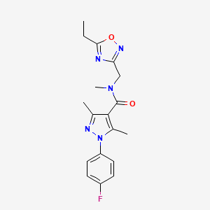 N-[(5-ethyl-1,2,4-oxadiazol-3-yl)methyl]-1-(4-fluorophenyl)-N,3,5-trimethyl-1H-pyrazole-4-carboxamide