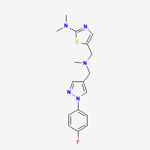 5-{[{[1-(4-fluorophenyl)-1H-pyrazol-4-yl]methyl}(methyl)amino]methyl}-N,N-dimethyl-1,3-thiazol-2-amine