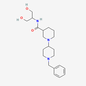 molecular formula C21H33N3O3 B5352438 1'-benzyl-N-[2-hydroxy-1-(hydroxymethyl)ethyl]-1,4'-bipiperidine-3-carboxamide 