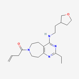 7-but-3-enoyl-2-ethyl-N-[2-(tetrahydrofuran-3-yl)ethyl]-6,7,8,9-tetrahydro-5H-pyrimido[4,5-d]azepin-4-amine