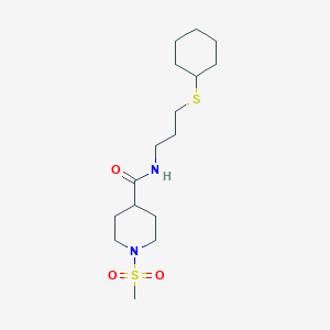 N-[3-(cyclohexylthio)propyl]-1-(methylsulfonyl)-4-piperidinecarboxamide