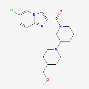 {1'-[(6-chloroimidazo[1,2-a]pyridin-2-yl)carbonyl]-1,3'-bipiperidin-4-yl}methanol