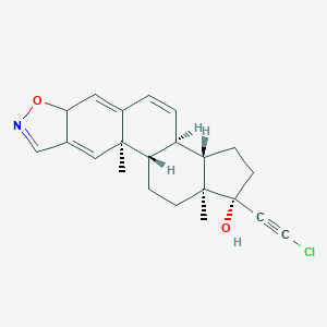 molecular formula C22H24ClNO2 B053525 21-Chloro-6-dehydrodanazol CAS No. 121565-24-0