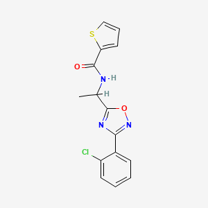 N-{1-[3-(2-chlorophenyl)-1,2,4-oxadiazol-5-yl]ethyl}-2-thiophenecarboxamide