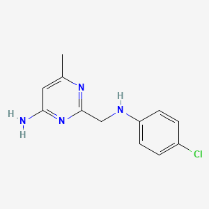 2-{[(4-chlorophenyl)amino]methyl}-6-methyl-4-pyrimidinamine