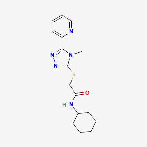 N-cyclohexyl-2-{[4-methyl-5-(2-pyridinyl)-4H-1,2,4-triazol-3-yl]thio}acetamide