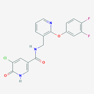 5-chloro-N-{[2-(3,4-difluorophenoxy)pyridin-3-yl]methyl}-6-oxo-1,6-dihydropyridine-3-carboxamide