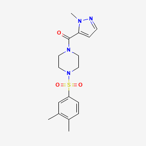 {4-[(3,4-DIMETHYLPHENYL)SULFONYL]PIPERAZINO}(1-METHYL-1H-PYRAZOL-5-YL)METHANONE