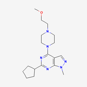 6-cyclopentyl-4-[4-(2-methoxyethyl)-1-piperazinyl]-1-methyl-1H-pyrazolo[3,4-d]pyrimidine