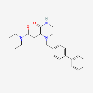 2-[1-(4-biphenylylmethyl)-3-oxo-2-piperazinyl]-N,N-diethylacetamide