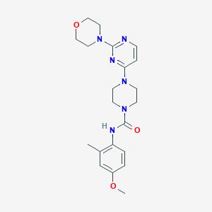 N-(4-methoxy-2-methylphenyl)-4-[2-(4-morpholinyl)-4-pyrimidinyl]-1-piperazinecarboxamide