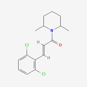 (2E)-3-(2,6-dichlorophenyl)-1-(2,6-dimethylpiperidin-1-yl)prop-2-en-1-one