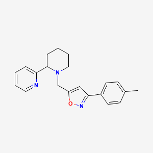 2-(1-{[3-(4-methylphenyl)-5-isoxazolyl]methyl}-2-piperidinyl)pyridine