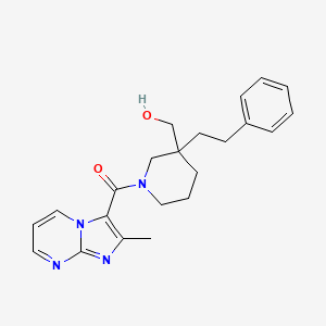 [1-[(2-methylimidazo[1,2-a]pyrimidin-3-yl)carbonyl]-3-(2-phenylethyl)piperidin-3-yl]methanol