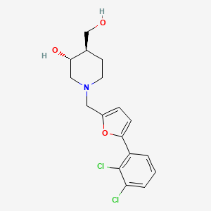 (3R*,4R*)-1-{[5-(2,3-dichlorophenyl)-2-furyl]methyl}-4-(hydroxymethyl)-3-piperidinol