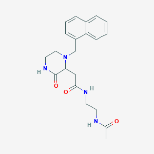 N-[2-(acetylamino)ethyl]-2-[1-(1-naphthylmethyl)-3-oxo-2-piperazinyl]acetamide