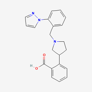 2-{1-[2-(1H-pyrazol-1-yl)benzyl]-3-pyrrolidinyl}benzoic acid