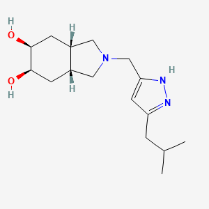 (3aR*,5R*,6S*,7aS*)-2-[(5-isobutyl-1H-pyrazol-3-yl)methyl]octahydro-1H-isoindole-5,6-diol