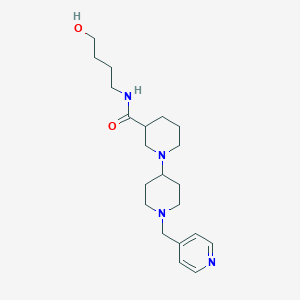 N-(4-hydroxybutyl)-1'-(pyridin-4-ylmethyl)-1,4'-bipiperidine-3-carboxamide