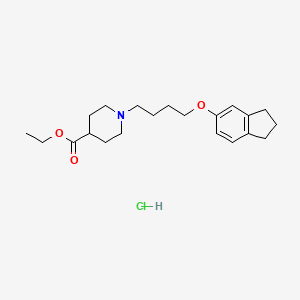 ethyl 1-[4-(2,3-dihydro-1H-inden-5-yloxy)butyl]piperidine-4-carboxylate;hydrochloride