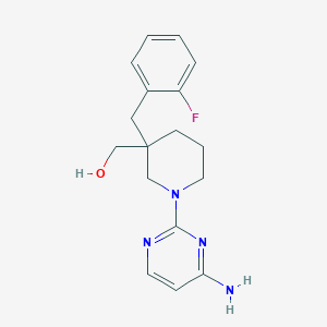 [1-(4-aminopyrimidin-2-yl)-3-(2-fluorobenzyl)piperidin-3-yl]methanol