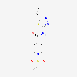 1-ethylsulfonyl-N-(5-ethyl-1,3,4-thiadiazol-2-yl)piperidine-4-carboxamide