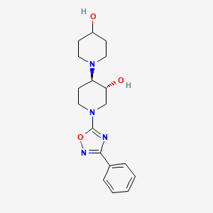 (3'R*,4'R*)-1'-(3-phenyl-1,2,4-oxadiazol-5-yl)-1,4'-bipiperidine-3',4-diol