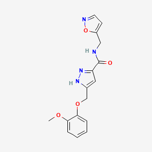 N-(isoxazol-5-ylmethyl)-5-[(2-methoxyphenoxy)methyl]-1H-pyrazole-3-carboxamide