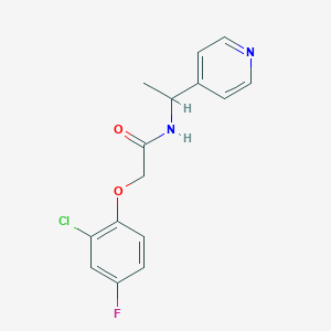 2-(2-chloro-4-fluorophenoxy)-N-[1-(pyridin-4-yl)ethyl]acetamide