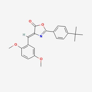 (4Z)-2-(4-TERT-BUTYLPHENYL)-4-[(2,5-DIMETHOXYPHENYL)METHYLIDENE]-4,5-DIHYDRO-1,3-OXAZOL-5-ONE