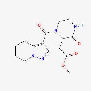 methyl [3-oxo-1-(4,5,6,7-tetrahydropyrazolo[1,5-a]pyridin-3-ylcarbonyl)piperazin-2-yl]acetate