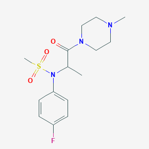 N-(4-fluorophenyl)-N-[1-methyl-2-(4-methyl-1-piperazinyl)-2-oxoethyl]methanesulfonamide