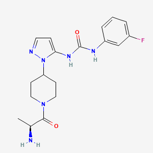 N-[1-(1-L-alanyl-4-piperidinyl)-1H-pyrazol-5-yl]-N'-(3-fluorophenyl)urea hydrochloride