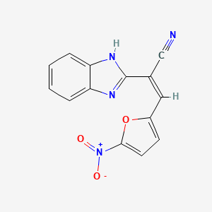 (Z)-2-(1H-benzimidazol-2-yl)-3-(5-nitrofuran-2-yl)prop-2-enenitrile