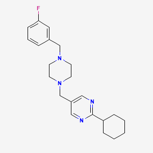 2-cyclohexyl-5-{[4-(3-fluorobenzyl)-1-piperazinyl]methyl}pyrimidine