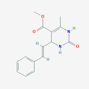 2-Oxo-4-styryl-6-methyl-1,2,3,4-tetrahydropyrimidine-5-carboxylic acid methyl ester