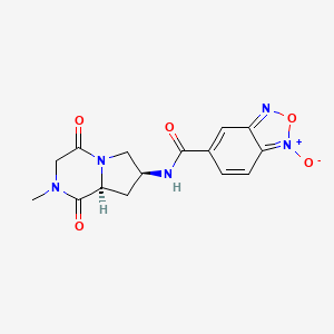 N-[(7S,8aS)-2-methyl-1,4-dioxooctahydropyrrolo[1,2-a]pyrazin-7-yl]-2,1,3-benzoxadiazole-5-carboxamide 1-oxide