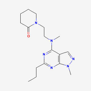 1-{2-[methyl(1-methyl-6-propyl-1H-pyrazolo[3,4-d]pyrimidin-4-yl)amino]ethyl}-2-piperidinone