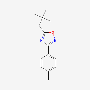 5-(2,2-dimethylpropyl)-3-(4-methylphenyl)-1,2,4-oxadiazole