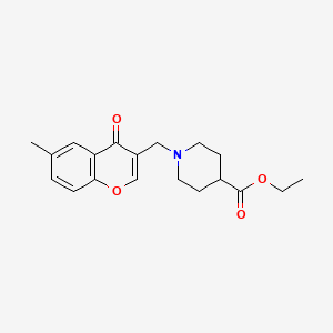 ethyl 1-[(6-methyl-4-oxo-4H-chromen-3-yl)methyl]-4-piperidinecarboxylate