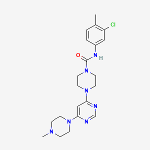 N-(3-chloro-4-methylphenyl)-4-[6-(4-methyl-1-piperazinyl)-4-pyrimidinyl]-1-piperazinecarboxamide